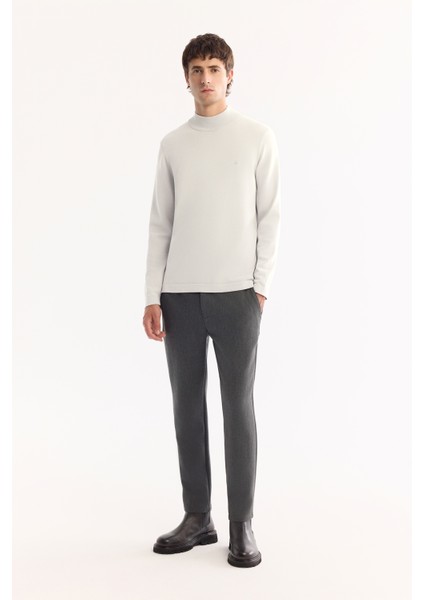 Erkek Ekru Yarım Balıkçi Yaka Basic Düz Rayon Kazak B005151 indirimleri