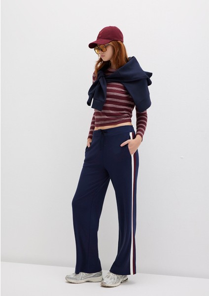 Şerit Detaylı Lacivert Pantolon 1011061-82318 modelleri