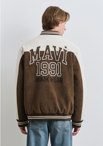 Mavi Baskılı Suni Süet Kolej Ceketi 0110724-70242 indirimleri