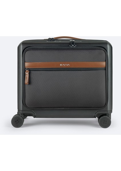 Erkek Siyah Polipropilen Kilitlenebilir Laptop Bölmeli Küçük Boy Bavul B008110