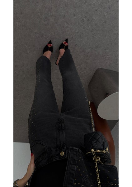 Taşlı Antrasit Jean modelleri