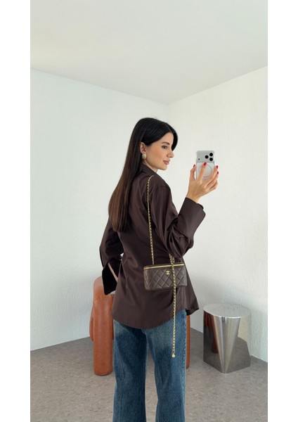 Poplin Acı Kahve Kruvaze Gömlek fiyatları