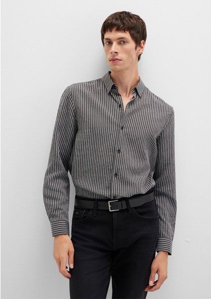 Çizgili Antrasit Gömlek 0211669-90902 fiyatları