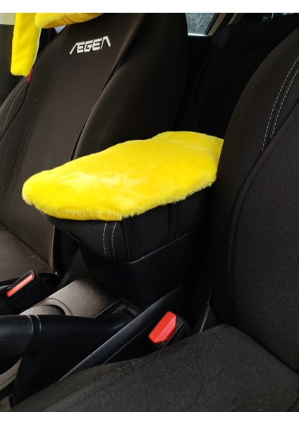 Yumuşak Peluş Kol Dayama Kolçak Minderi Sarı