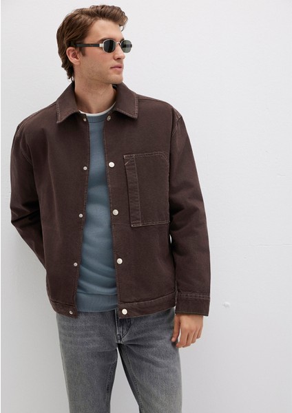 Cep Detaylı Kahverengi Gömlek 0211779-70219 modelleri