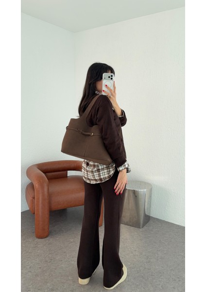 Hırkalı Kahverengi Triko Takım fiyatları