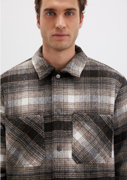 Kareli Kahverengi Ceket 0110745-91228