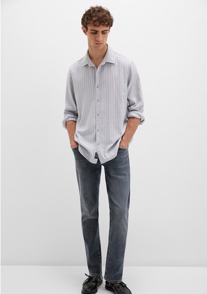 Çizgili Gri Gömlek 0211709-91016 fiyatları