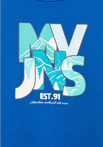 MVJNS Bisiklet Yaka Mavi Sweatshirt 6S10157-82491