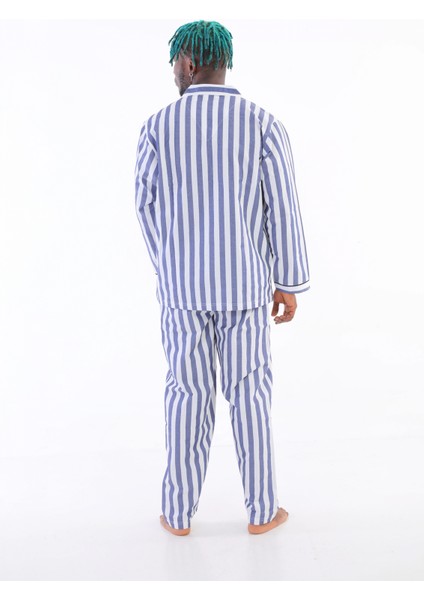 Kocabey 4007 Uzun Kol Çizgili Gaffur Erkek Pijama Takım