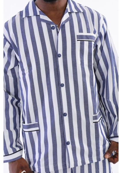 Kocabey 4007 Uzun Kol Çizgili Gaffur Erkek Pijama Takım