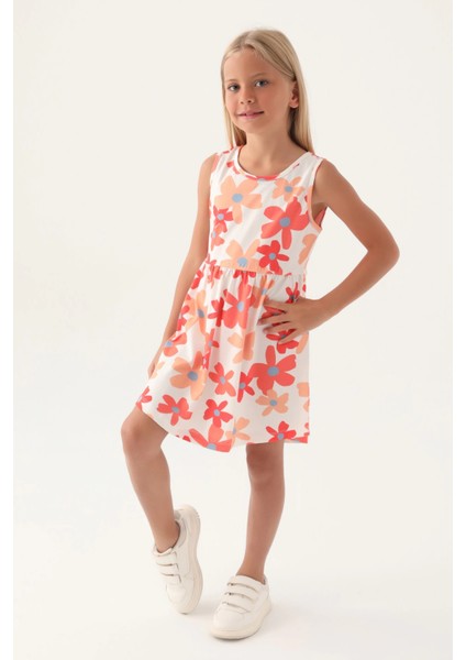 Roly Poly 3393-3 Kız Çocuk Çiçekli Elbise modelleri