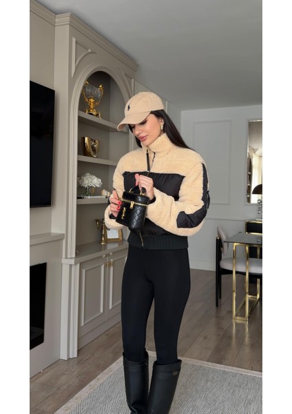 Peluş Detaylı Şişme Mont modelleri