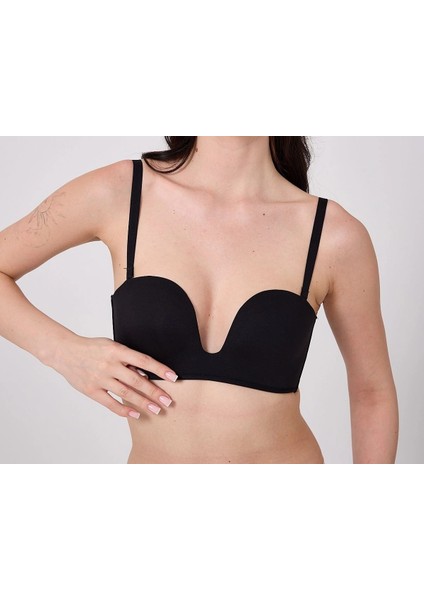 Freshness MSF05 Destekli V Dekolte Lazer Kesim Sütyen