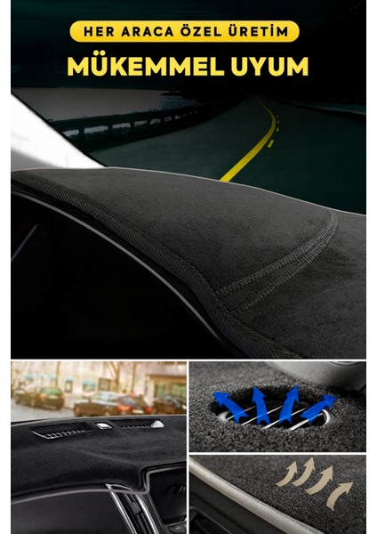 Renault Clio 4 - 3D Torpido Koruma Kılıfı - Ön Göğüs Kaplama - Gri Şerit Trobus Clio (2012–2019) fırsatları