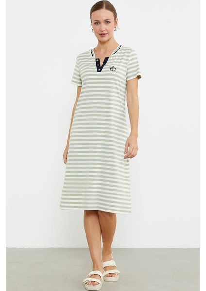 Sementa 77490 Marine Yaka Detaylı Penye Elbise fırsatları