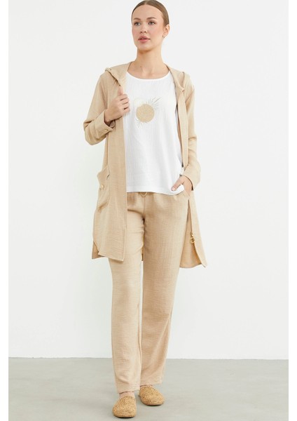 Sementa 76473 Büyük Beden Keten Görünümlü Üçlü Takım fiyatları