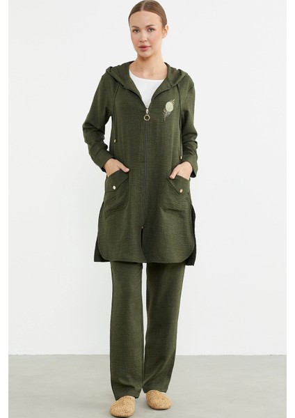 Sementa 76473 Büyük Beden Keten Görünümlü Üçlü Takım fiyatları