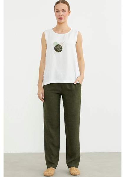 Sementa 76473 Büyük Beden Keten Görünümlü Üçlü Takım fırsatları