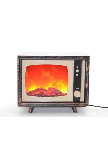 Kamp Karavan Wintage Dekoratif Tv Tasarım Şömine Lamba Dekor