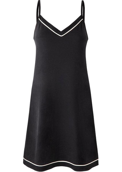 Bambu Askılı Biyeli Gecelik / Siyah fiyatları