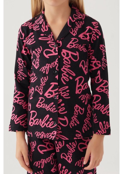 Barbie 1767-G Kız Çocuk Garson Gömlek Pijama Takımı fırsatları