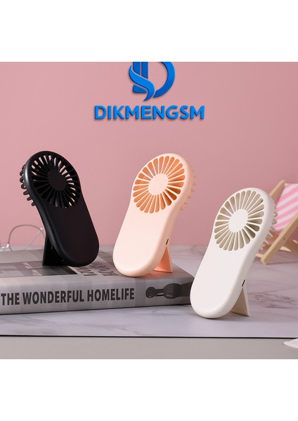 💨 ZB105 Ofis Için Masaüstü USB Şarjlı 3 Kademeli El Fanı (Masa Stantlı) | Sessiz ve Güçlü Serinletici