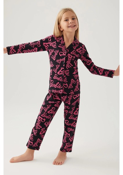 Barbie 1767-3 Kız Çocuk Gömlek Pijama Takımı fiyatları