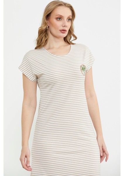 Sementa 77489 Nakış Detaylı Marine Penye Elbise modelleri