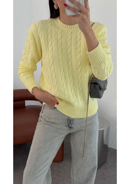 Sarı Saç Örgü Kazak fiyatları