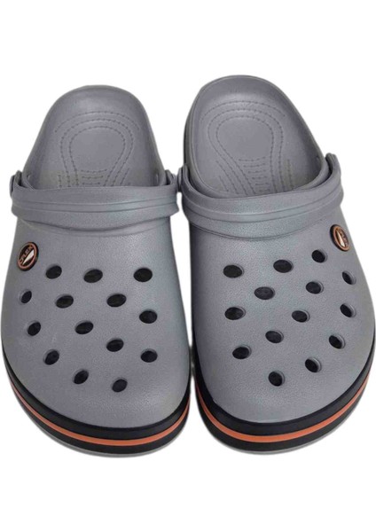 Gri Unisex Cross Delikli Terlik - Hafif ve Rahat Yazlık Günlük Bahçe Terliği fiyatları