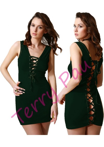 TP101192 Arkası Açık Fantezi Mini Elbise fiyatları