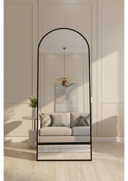 Siyah Influencer Boy Aynası - 180X60 Ayarlanabilir Ayaklı