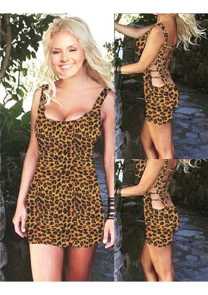 TP101143 Özel Tasarım Sırt Dekolteli Mini Elbise