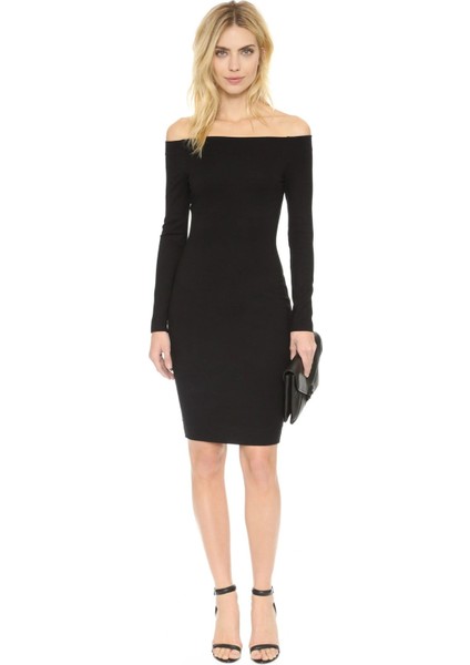 TP101298 Uzun Kollu Straplez Elbise