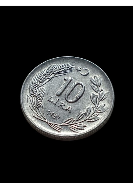 10 Lira 1981 Madeni Koleksiyon Para .antika Koleksiyon Madeni Para.