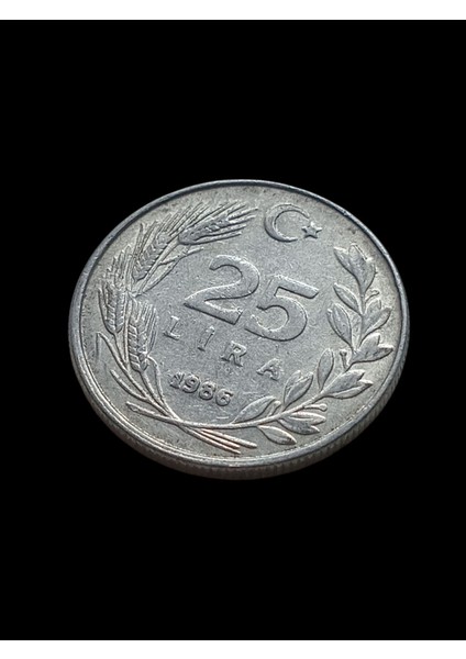 25 Lira 1986 Madeni Koleksiyon Para .antika Koleksiyon Madeni Para.