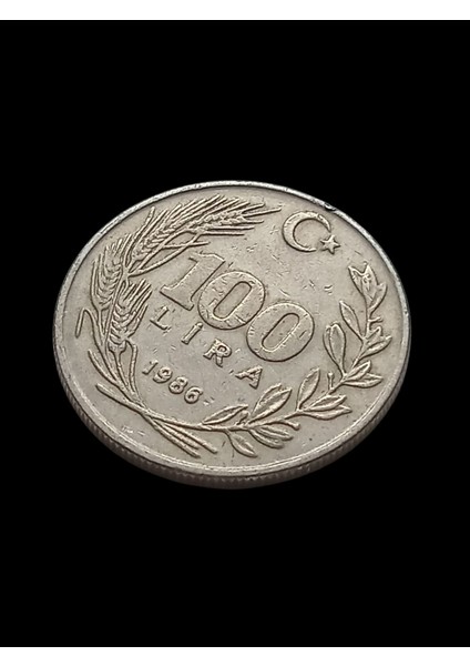 100 Lira 1986 Koleksiyon Madeni Para. Antika Koleksiyon Para.