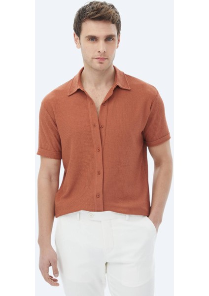 Kiremit Regular Fit Casual Gömlek