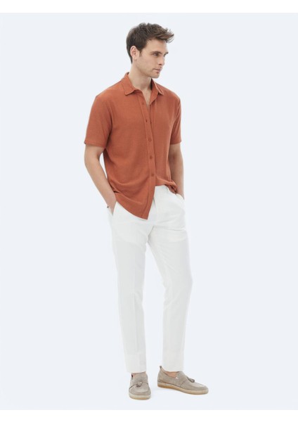 Kiremit Regular Fit Casual Gömlek