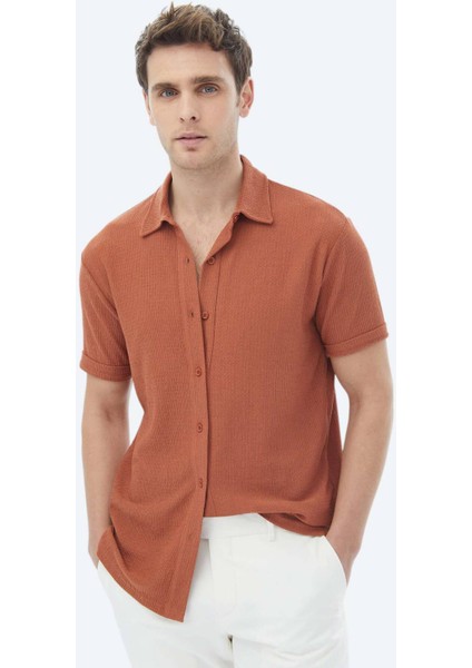 Kiremit Regular Fit Casual Gömlek