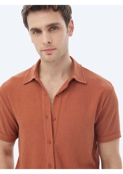 Kiremit Regular Fit Casual Gömlek