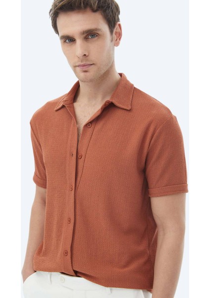 Kiremit Regular Fit Casual Gömlek