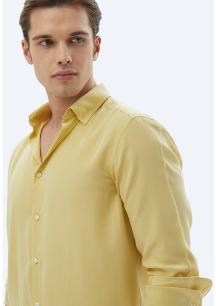 Limon Küfü Regular Fit Dokuma Casual Gömlek