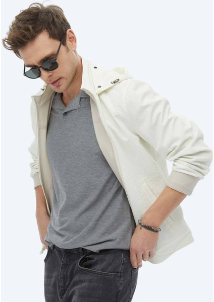 Taş Regular Fit Dik Yaka Casual Dokuma Çift Taraflı Mont