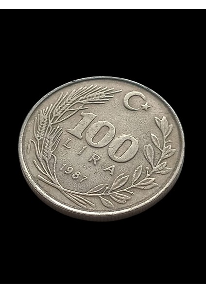 100 Lira 1987 Koleksiyon Madeni Para. Antika Koleksiyon Para.