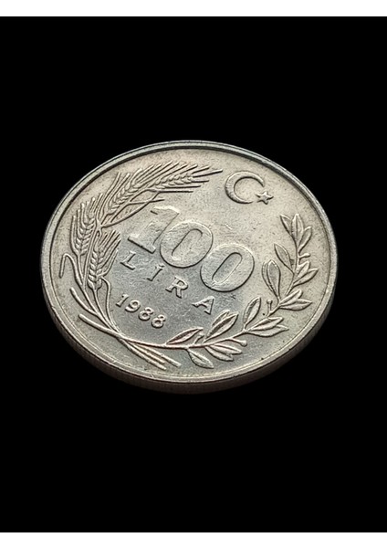 100 Lira 1988 Koleksiyon Madeni Para. Antika Koleksiyon Para.