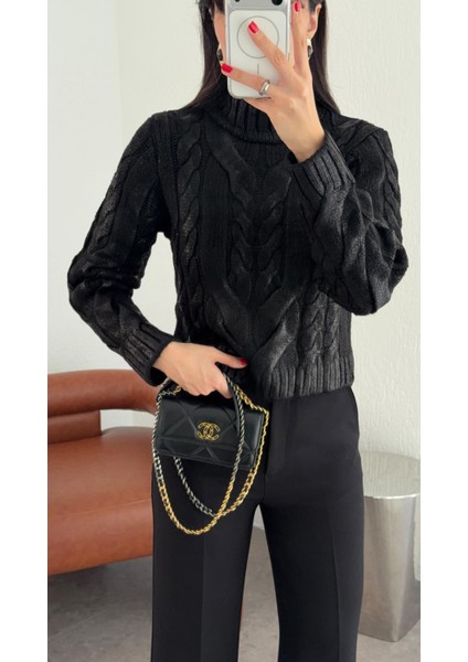 Varaklı Siyah Kazak fırsatları