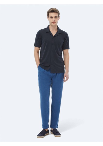 Lacivert Regular Fit Casual Gömlek