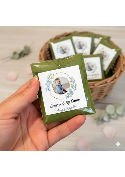 100 Adet Kına Paketi Düğün,nişan,söz,kına Gecisi,asker,6 Ay Kınası,kişiye Özel Fotoğraflı fiyatları